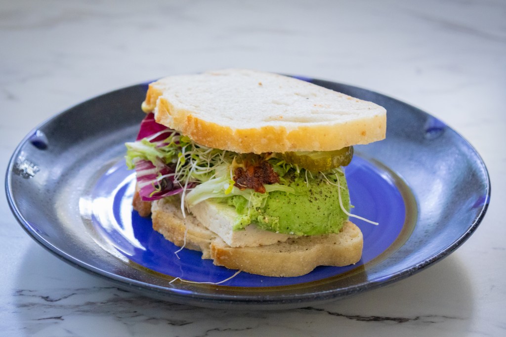 Idea 57. Avocado Sandwich with Tofu on&nbsp;Sourdough.